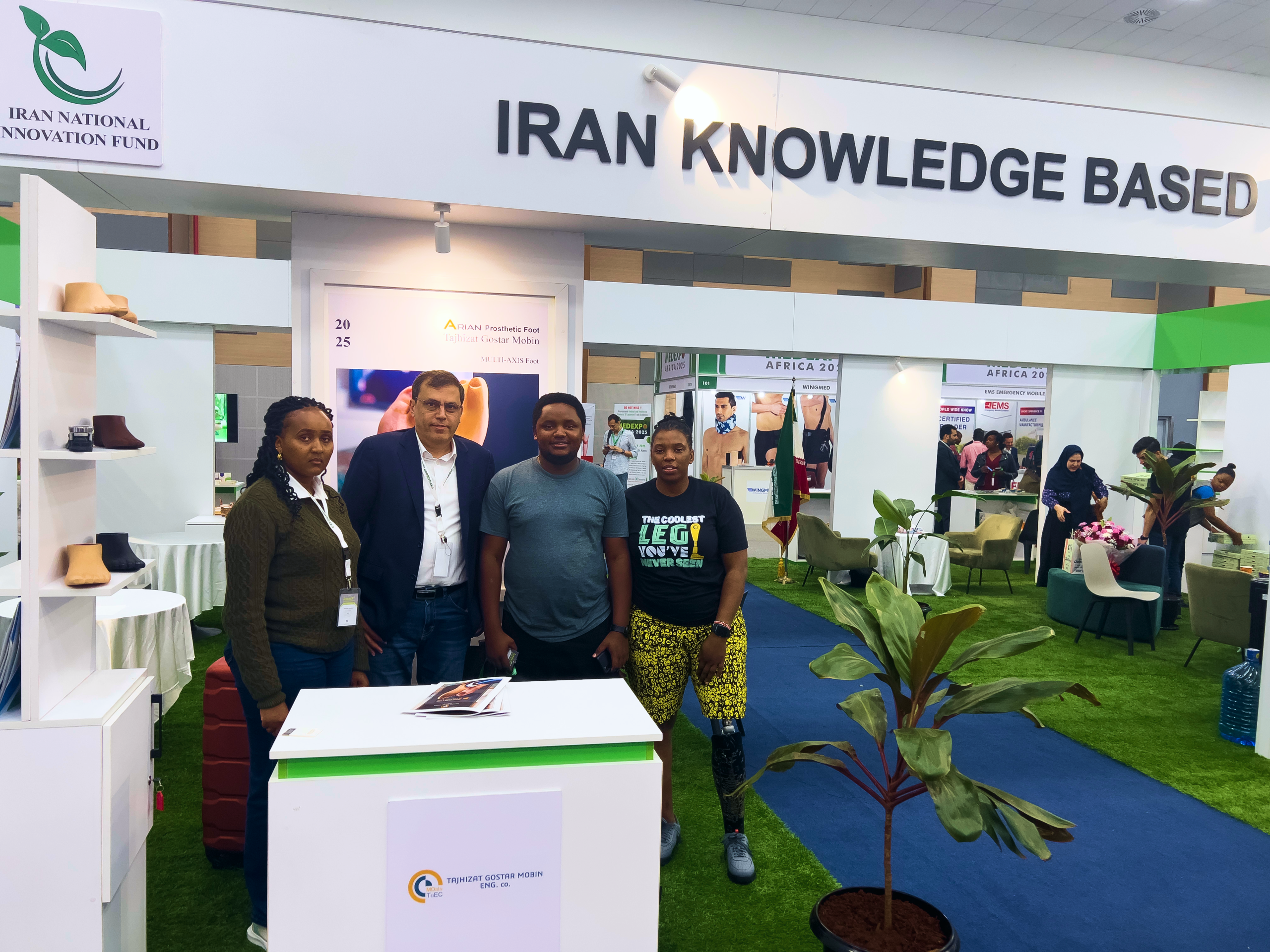 TGEC team meeting healthcare professionals at an international exhibition